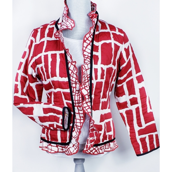 Trimdin Jackets & Blazers - Trimdin Bricks & Cobblestones Reversible Jacket M